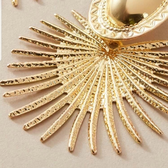 *Cami* Large Ornate Gold Earrings - Picture 2 of 5